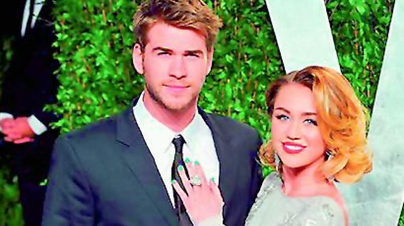 Miley Cyrus and actor Liam Hemsworth