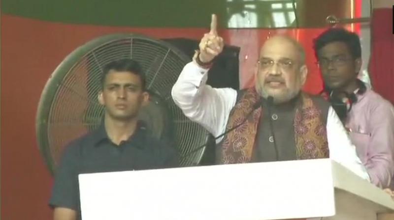 BJP leader Amit Shah addressed a rally in Kolkata on Saturday. (Photo: ANI/Twitter)