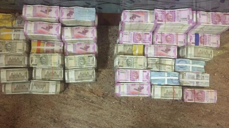 In the Hyderabad region, the raids were conducted by the department on two realtors that led to a seizure of Rs 5.10 crore of unaccounted cash in the high-value denominations, (Photo: ANI/Twitter)