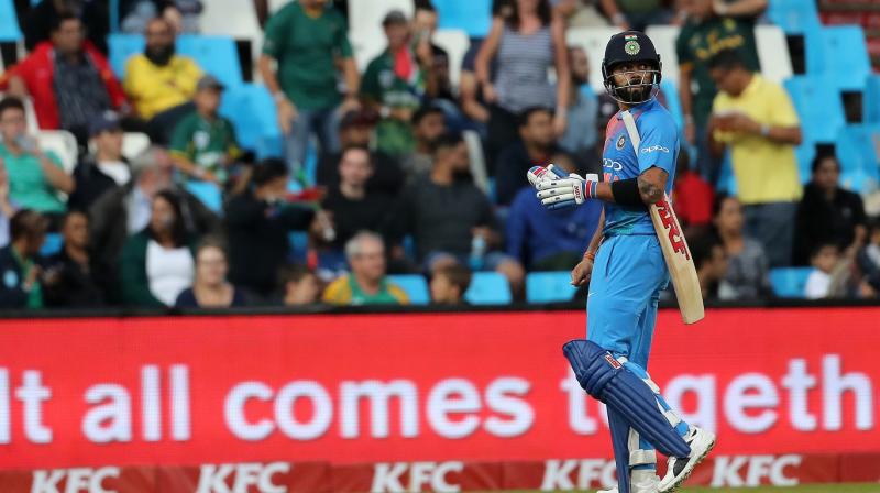 Virat (Kohli) has a stiff back and he needs some rest. It has been a long season for him and unfortunately he misses out but gives someone else a chance to step up,  said Rohit Sharma after the toss in third South Africa vs India Twenty20 in Cape Town. (Photo: BCCI)