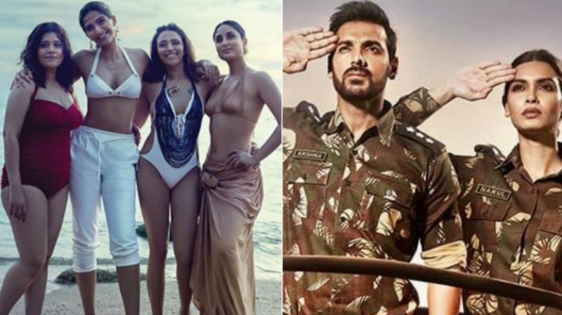 Posters of Veere Di Wedding and Parmanu.