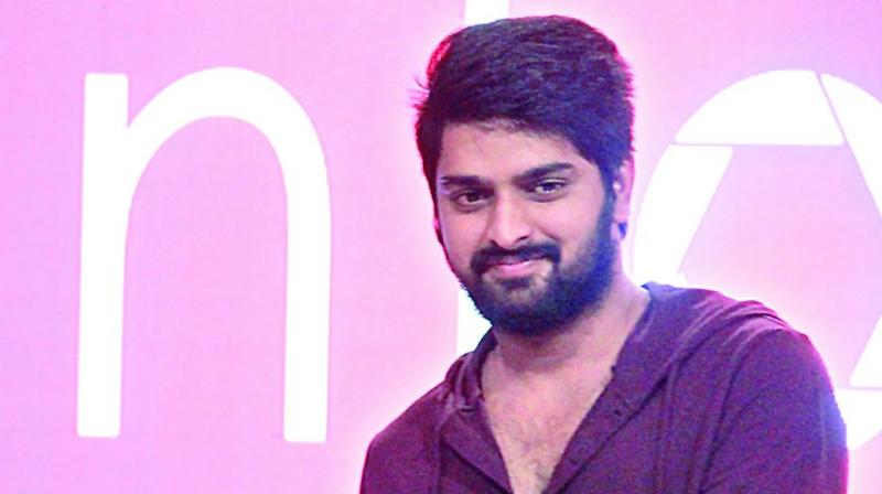 Naga Shaurya was spotted interacting with the students