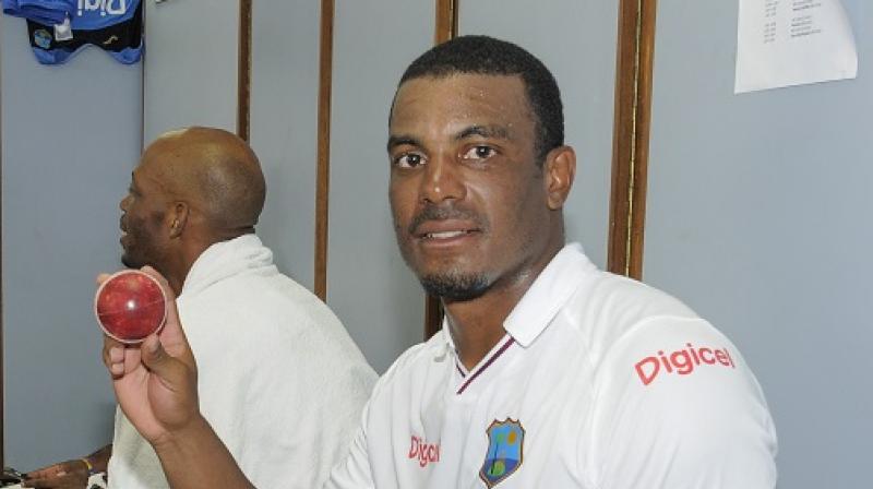 Troubled by injuries and no-balls throughout his comparatively brief career, Shannon Gabriel earned the Man of the Match award with overall figures of nine for 92, the third-best by a West Indian against Pakistan. (Photo: West Indies Cricket Board)