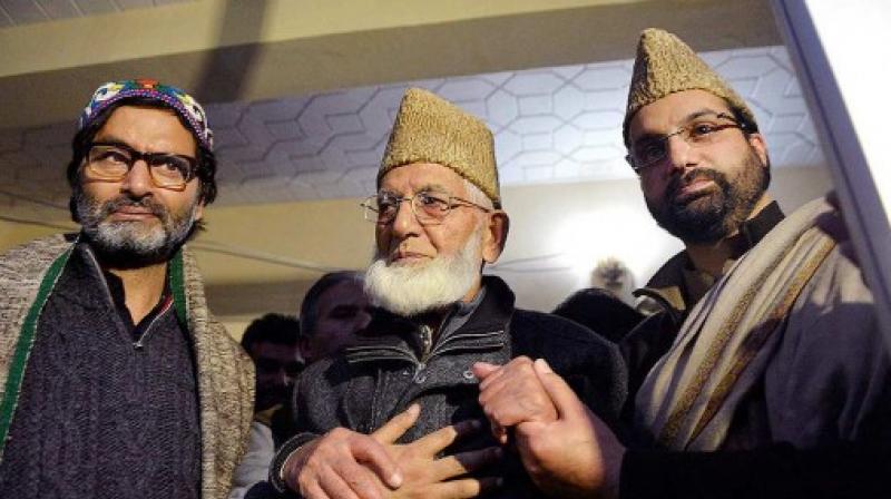 Separatist leaders Syed Ali Shah Geelani, Mirwaiz Umar Farooq and Mohammad Yasin Malik. (Photo: PTI)