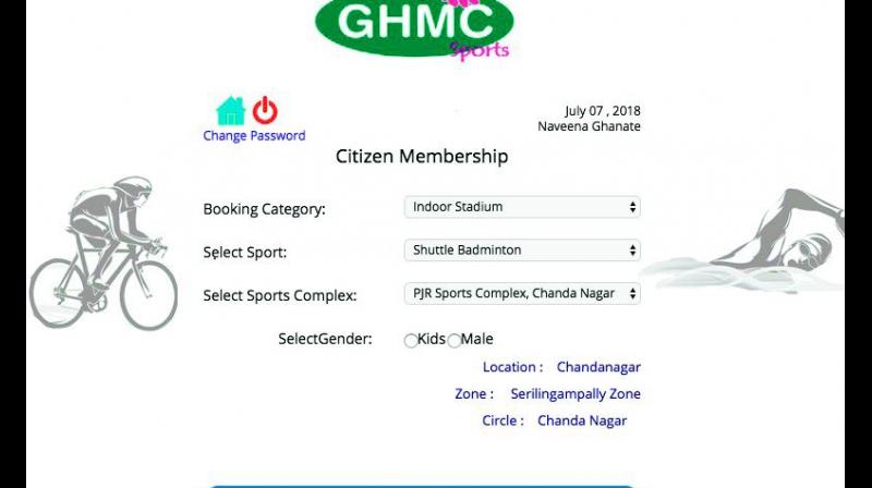 The GHMC website shows that there are few places where women can play for nominal rates.