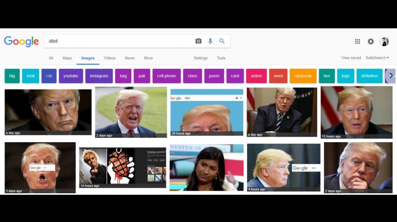 The trend kickstarted as Reddit users upvoted a post which contained a picture of Donald Trump and Idiot, The Guardian reported this week. (Photo: File/Screengrab)