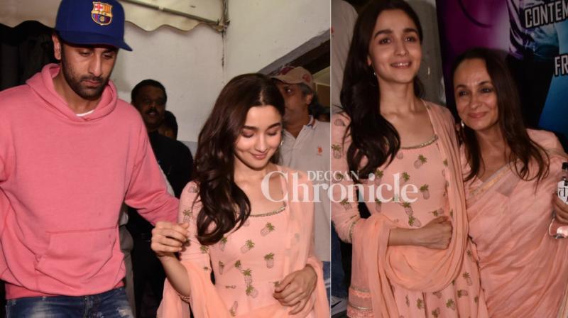 Raazi premiere: Alia twins with mom, bonds with Ranbir; others also snapped