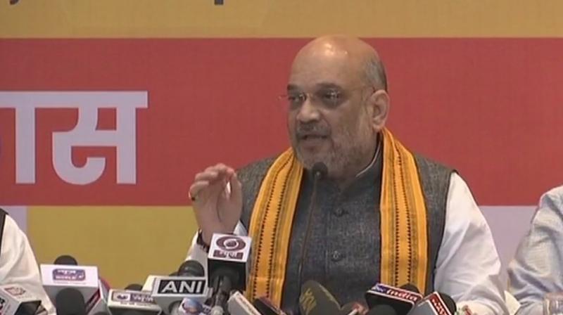 Shah asked BJP workers to ensure Singhs victory by at least 70,000 votes from Rajnandgaon assembly seat from where the chief minister is seeking a re-election. (Photo: ANI | Twitter)