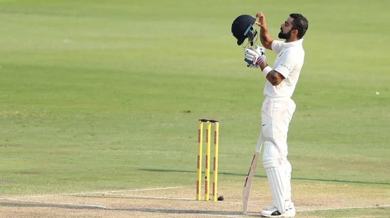 India captain Virat Kohli on Sunday came back to form, as he scored an unbeaten 85 to help the visitors to 183-5 at stumps on Day 2 of the second Test against South Africa here.(Photo: BCCI)