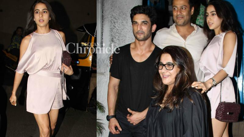 Amrita joins Sara as she catches up with Sushant, Abhishek Kapoor over dinner