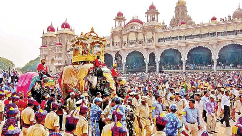 File photo of the Dasara Parade in Mysuru.