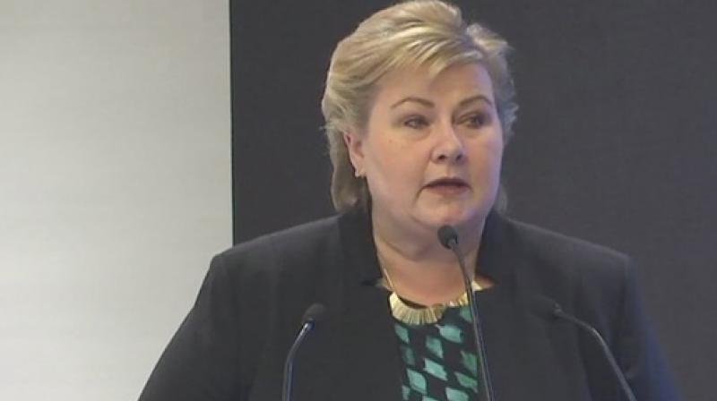 Norwegian Prime Minister Erna Solberg is currently on a three-day visit to India from January 7 to 9. (Photo: ANI)