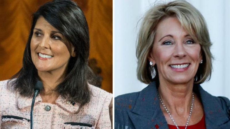 South Carolina Governor Nikki Haley for UN ambassador, and school choice advocate Betsy DeVos for education secretary. (Photo: AP)