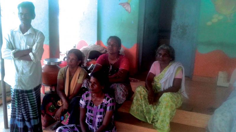 Eight homeless families have been living in the rehabilitation camp at Government New LPS, Purakad.