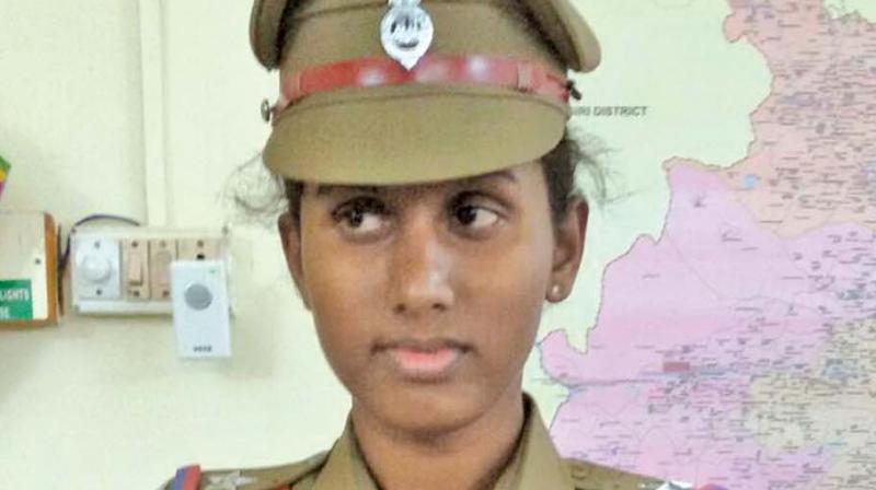 Prithika Yashini in her uniform