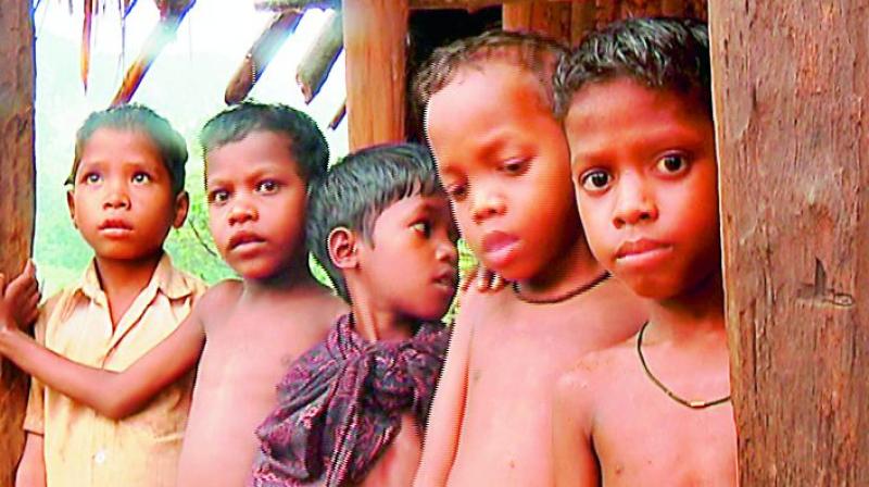 Malnourished children of Nagada village in Odishas Jajpur district.