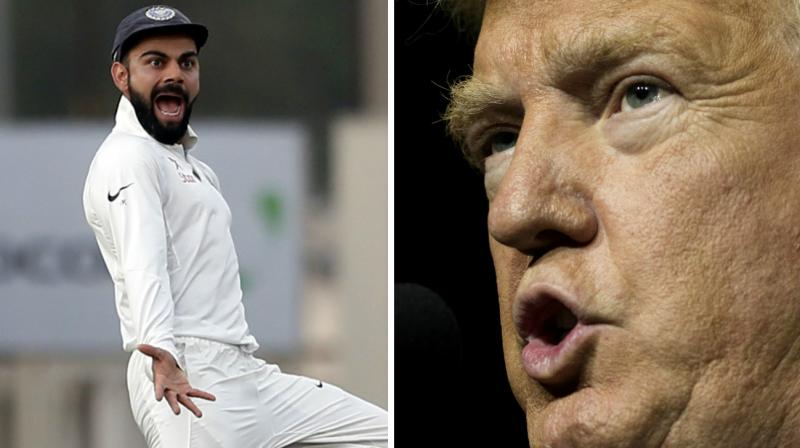 \Just like (US) President (Donald) Trump, (Virat) Kohli decided to blame the media as a means of trying to hide the egg smeared right across his face,â€said a report in Australian daily. (Photo: AP)