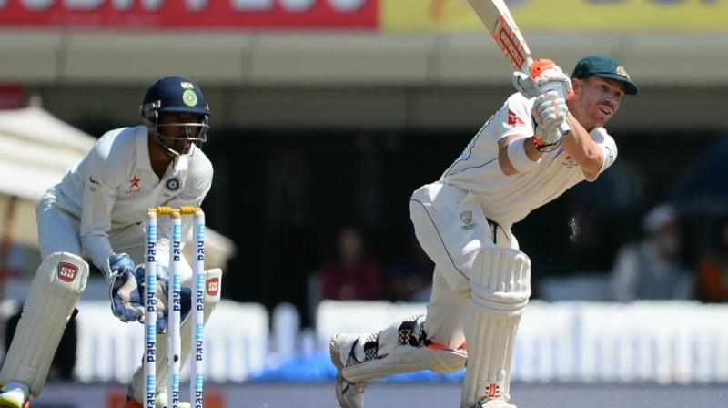David Warner has managed just 131 runs in six innings in the India-Australia Test series, with a 33-run knock in the first innings of the Bangalore Test being his best so far. (Photo: AFP)