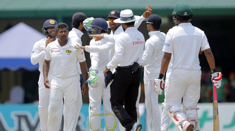 Mushfiqur Rahim-led Bangladesh, who were playing their 100th Test, defeated Sri Lanka by 4 wickets in their 2nd Test in Colombo. (Photo: AP)