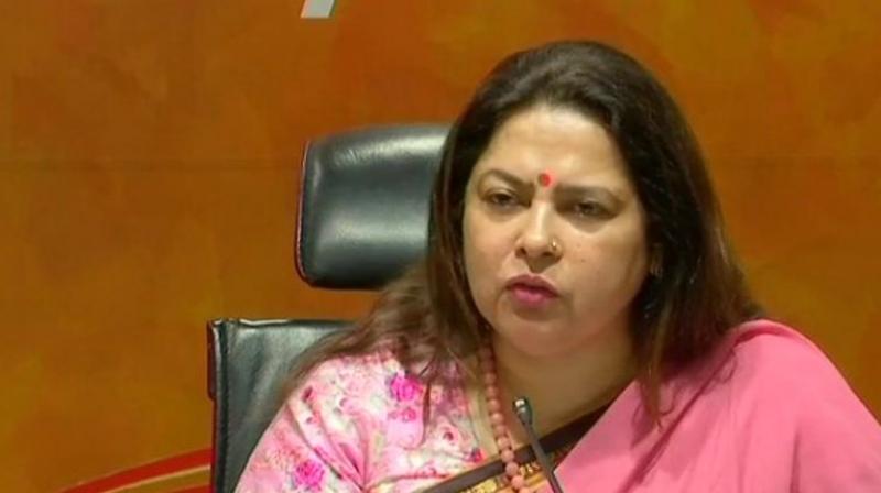 We appeal to Delhi Police to register an FIR and also ensure the safety of the girl who has complained of sexual harassment at the social media office of Congress party, Lekhi said. (Photo: ANI | Twitter)