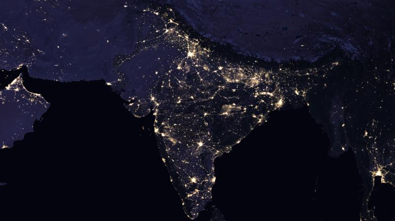 The image was made possible by the satellite possible by the satellite day-night band of the Visible Infrared Imaging Radiometer Suite