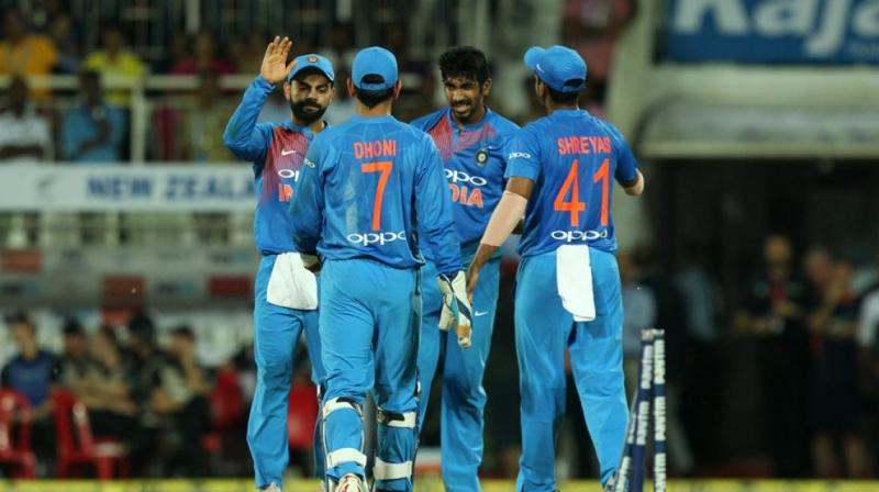Virat Kohli said that Rohit Sharma and MS Dhoni came up with Jasprit Bumrah bowling the second last, and Hardik Pandya bowling the last over. (Photo:BCCI)