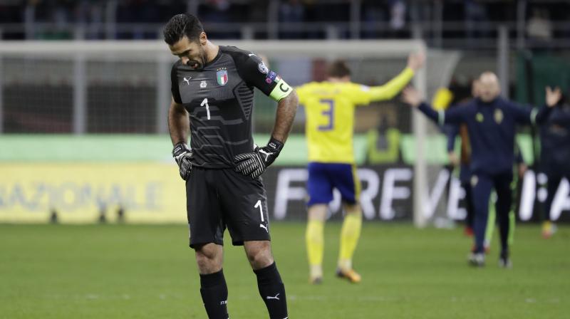 Buffon made his debut for the Azzurri as a 19-year-old in a 1998 World Cup play-off victory over Russia, but his last match saw him fail in his bid to become the first man to play in six World Cups. (Photo:AP)