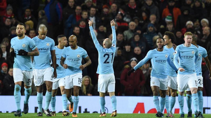 With this win Manchester City ended Manchester Uniteds record-equaling run of 40 matches unbeaten at home. (Photo:AFP)
