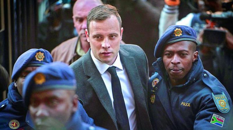 Pistorius, a double amputee runner who won worldwide acclaim winning in the Paralympics and competing in the Olympics, is serving a 13-year sentence for the murder of his girlfriend Reeva Steenkamp.