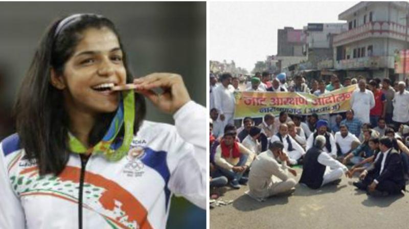 24-year-old Sakshi, the girl from Rohtak, made the country proud by winning a bronze medal at the Rio Olympics in wrestling,However, it was the Jat quota stir which kept the government on tenterhooks. (Photo: PTI)