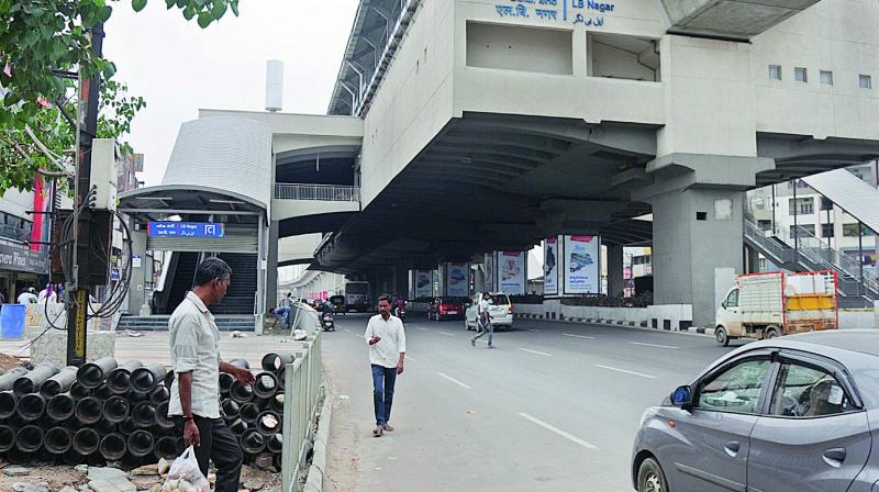 The Ameerpet to LB Nagar line will be opened to the public on Monday. (Photo: DC)