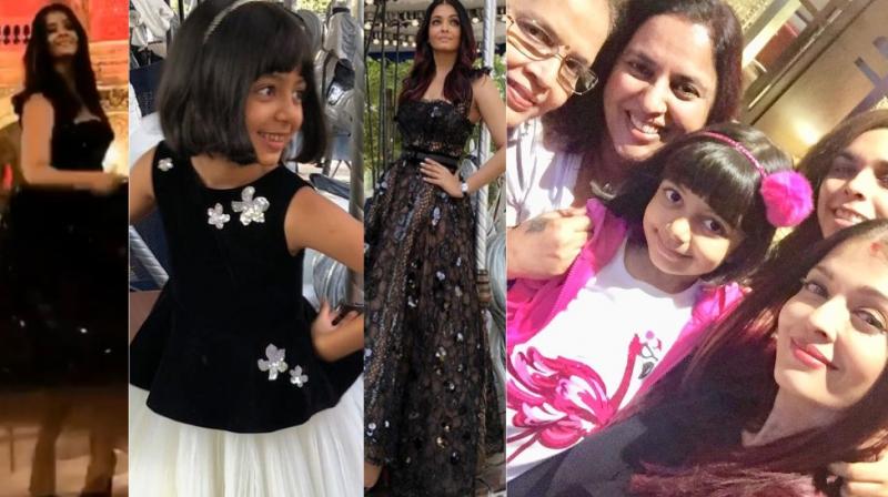 Pictures of Aishwarya Rai Bachchan and Aaradhya from Paris.
