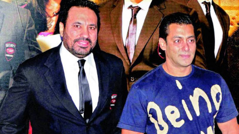 Salman Khan with his bodyguard Shera