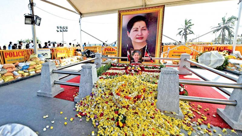 Late chief minister Jayalalithaa memorial in Chennai.
