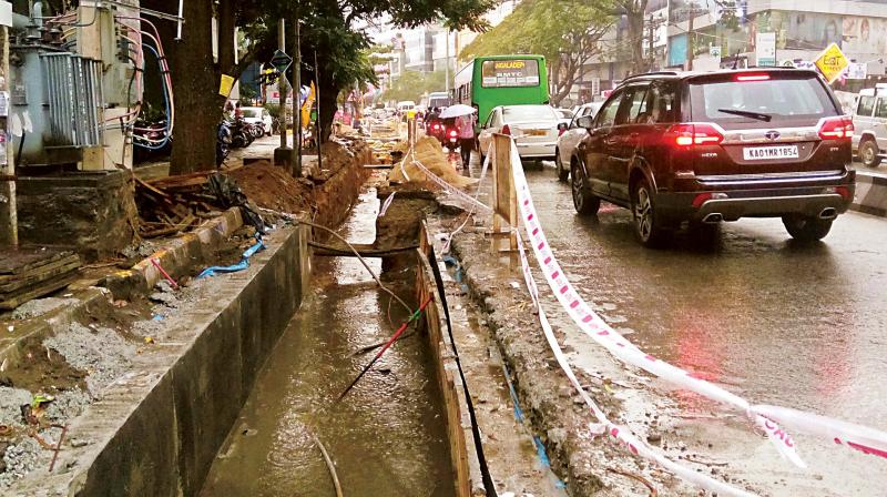 The dug up road (Photo: DC)