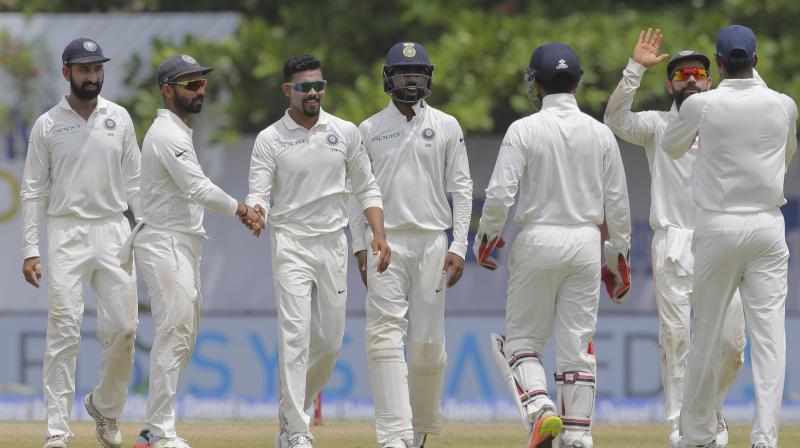 Ravindra Jadeja has scalped two wickets as India press for big win against Sri Lanka in Galle Test. (Photo: AP)