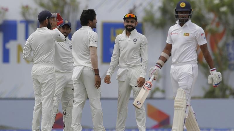 Virat Kohlis India thrashed Sri Lanka by 304 runs inside four days on Saturday to claim the first Test in their three-match series. (Photo: AP)