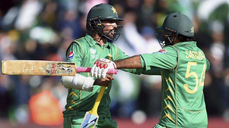 Sarfraz Ahmed and Mohammad Amir helped Pakistan cross the finish line after Sri Lanka threatened to dash Pakistans hopes of reaching semifinals of the ICC Champions Trophy. (Photo: AP)