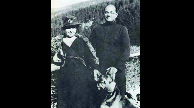 Subhas Chandra Bose with his wife Emilie Schenkl.