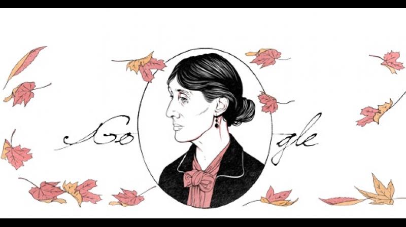Created by London-based illustrator Louise Pomeroy, Thursdays Doodle celebrates Woolfs minimalist style. (Screengrab/ Google)
