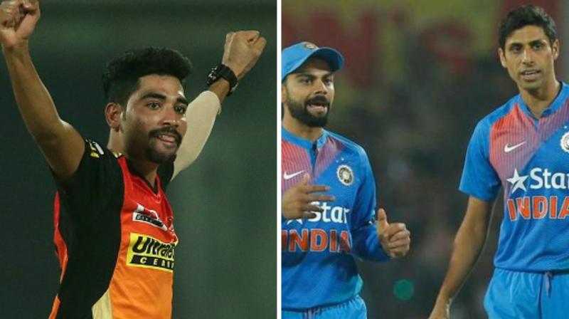Mohammed Siraj said that he is looking forward to share the field with his favourite captain, Virat Kohli and Ashish Nehra, who will play his final game on Wednesday and someone who mentored Siraj at the Sunrisers Hyderabad. (Photo: BCCI)