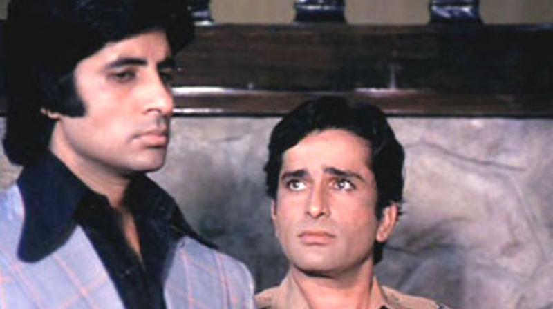 Amitabh Bachchan and Shashi Kapoor in Deewaar.