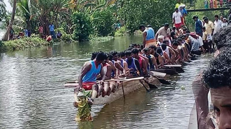 UBC Kainakary rowers practise ahead of Nehru Trophy Boat Race to be held on second Saturday of August.