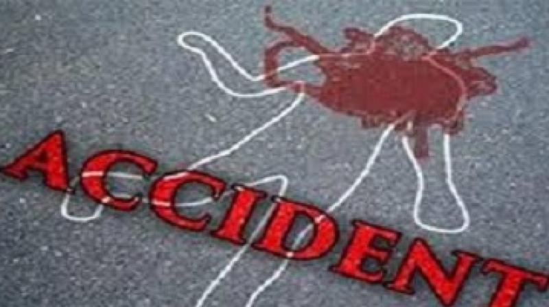 A man was killed when a speeding car lost control and ran over him at Paritala village near Vijayawada early on Friday.