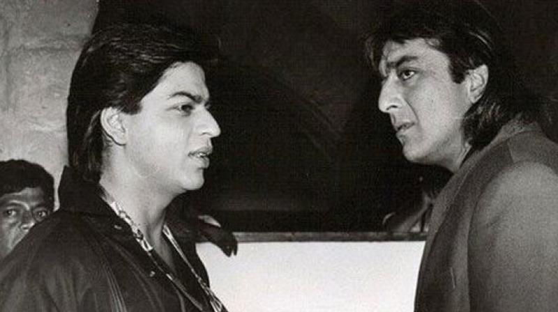 Throwback picture of Shah Rukh Khan and Sanjay Dutt.