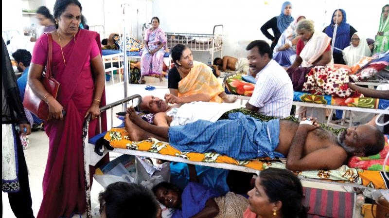 A scene from general ward in Thiruvananthapuram Medical college.