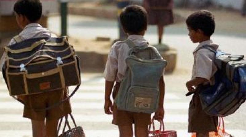 The State government has also issued orders regulating bag weight based on the age group of students. (Representational image)