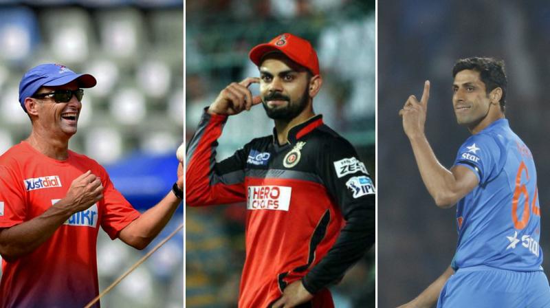 Gary Kirsten (left) and Ashish Nehra (right) will also play the role of mentors for Virat Kohlis Royal Challengers Bangalore the team during the league.
