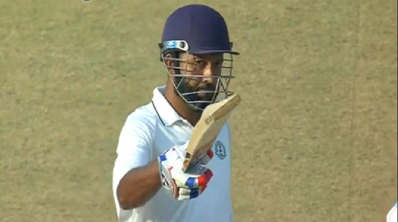 Jaffer, who scored a triple century in only his second first-class game, is over 1,500 runs ahead of former Mumbai teammate Amol Muzumdar, who has the second-highest runs in the Ranji Trophy. Jaffer has 10738. (Photo:BCCI screengrab)