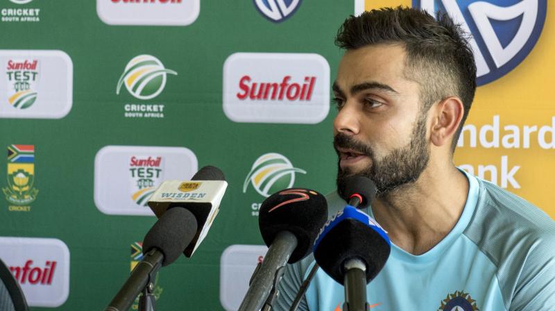 Virat Kohli spoke about the intent that is needed to be shown with perfect blend of defence and attack while batting on these adverse conditions. (Photo:AP)